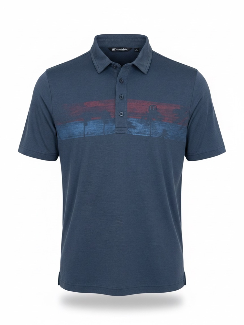 TravisMathew Golf Polo Shirt Mens Large Blue Performance Casual